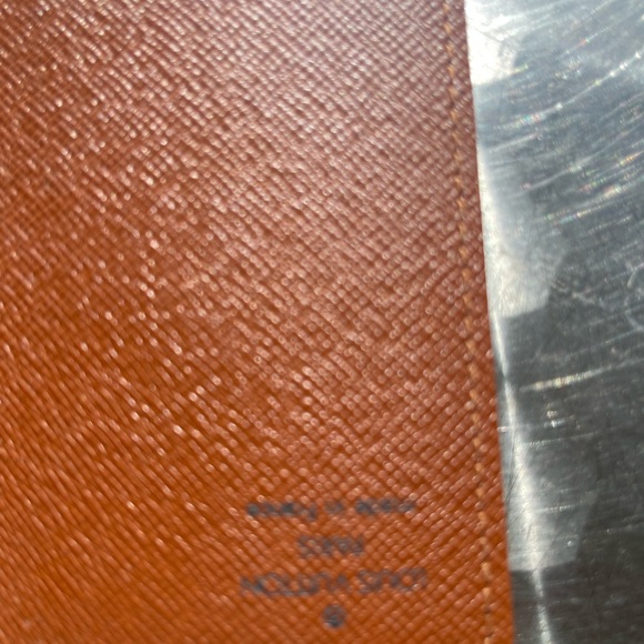 Auth LOUIS VUITTON card case w gold snaps. NBU. missing plastic card sleeves - Picture 5 of 8